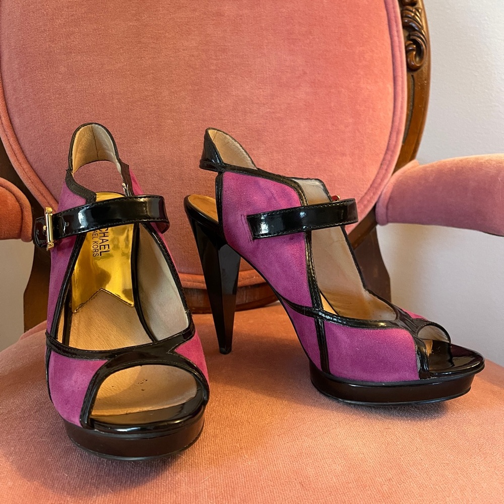 MICHAEL Michael Kors Pink and Black Heels
